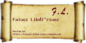 Falusi Libériusz névjegykártya